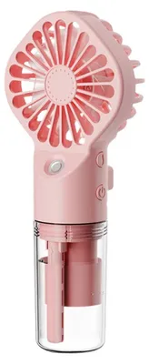 Obrázek produktu pro Techsuit - Handheld Fan G10 přenosný ruční ventilátor se zvlhčovačem, 4 rychlostmi a USB napájením - růžový