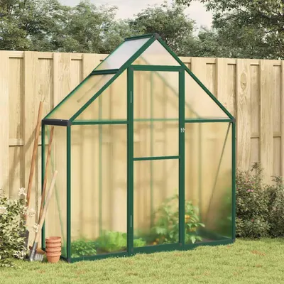 Immagine prodotto di vidaXL Serra con telaio di fondazione Verde 169x58x195 cm Aluminimum