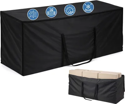 Image de Sac de rangement pour coussins de jardin, imperméable, dimensions 200x60x80 cm, pour meubles de jardin