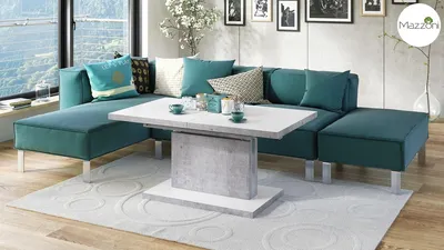 Produktbild von Design Couchtisch Tisch Aston stufenlos höhenverstellbar ausziehbar 120 bis 200cm Esstisch