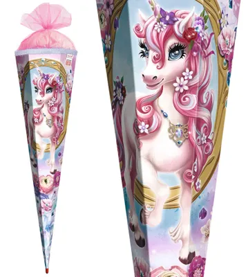 Produktbild von ROTH Schultüte "Einhorn Beauty" eckig 850 mm