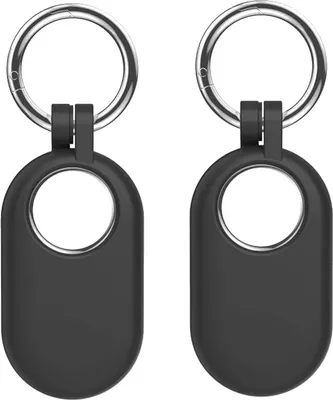 Obrázok produktu pre Kľúčenky vhodné pre zariadenie Samsung SmartTag 2 - Držiak na štítky - Silikón - Čierna farba - 2 kusy - CHPN