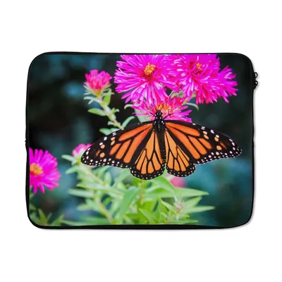 Produktbild von MuchoWow® Laptop Hülle 15 Zoll Schmetterling - Botanisch - Blume Laptoptasche - Laptoptasche - Sleeve - Rundum-Schutz
