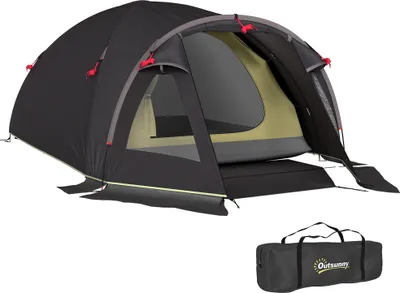 Immagine prodotto di Outsunny tenda da campeggio per 2 persone leggera, stabile e impermeabile UV 50+ con porta laterale e finestra a baldacchino, per campeggio, viaggi, trekking, giardino