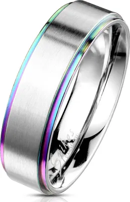 Produktbild von 67 (21.3) Ring Silber gebürstet Regenbogen Außenringen Edelstahl