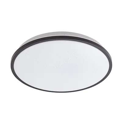 Produktbild von Lindby LED-Deckenleuchte Glane, Ø 38 cm, schwarz/weiß, IP44