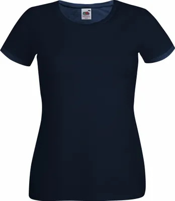 Produktbild von Fruit Of The Loom Lady-Fit Damen T-Shirt, Rundausschnitt BC1356 (M) (Dunkelblau)