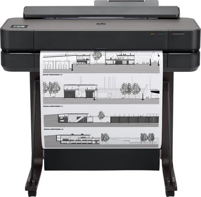 Zdjęcie produktu dla HP Designjet Drukarka T650 24″, Termiczny druk atramentowy, 2400 x 1200 DPI, HP-GL/2, JPEG, HP-RTL, CALS G4, URF, Czarny, Cyjan, Purpurowy, Żółty, 2400 x 1200 DPI, Papier powlekany, Zwykłyˌ czysty papier, Papier półbłyszczący, Papier błyszczący, Papier...