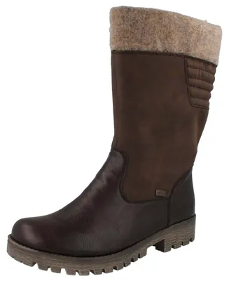 Produktbild von RIEKER Damen Hochschaftstiefel braun Kunstleder - Größe: 40