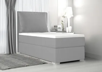 Produktbild von Boxspringbett, Kinderbett SUZI MINI , + Topper T25, Jugendbett  Federkern , 100x200 cm ,(Grau: ITAKA 50)