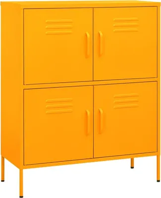 Produktbild von Lagerschrank Senfgelb 80x35x101,5 cm Stahl