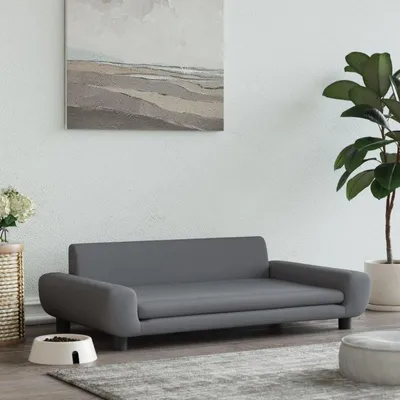 Productafbeelding van Hondenmand – Donkergrijs – 100x54x33 cm – Hoogwaardig Fluweel Comfortabele Ligplek