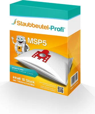 Produktbild von 10 Staubsaugerbeutel MSP5 passend für Miele S 381i Tango Plus kompatibel mit Swirl M50 und Miele F/J/M