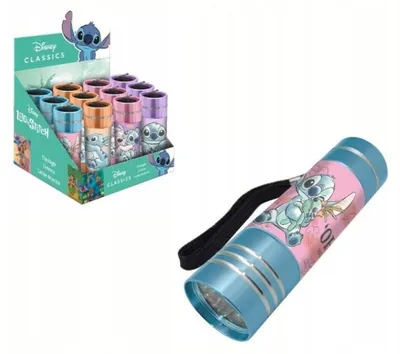 Produktbild von LED-Taschenlampe Stitch 9 cm für Kinder 1 Stück Kompakt, Langlebig, 4 Zufällige