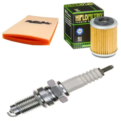 Immagine prodotto di Kit di manutenzione per Yamaha XT 350 H 1985-1990: filtro aria, filtro olio, candela di accensione di pamoto - Nuovo