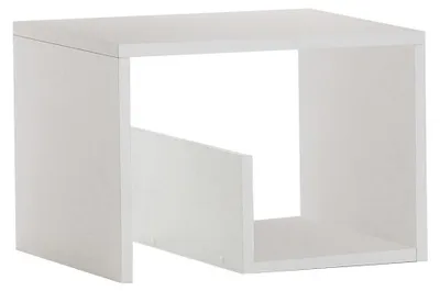 Productafbeelding van Omgoods - Modern Bijzettafel met Opbergruimte in Wit