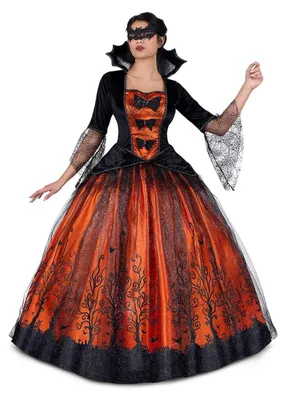 Productafbeelding van Omgoods - Halloween Kostuum Koningin S (Jurk, Masker en Onderrok)