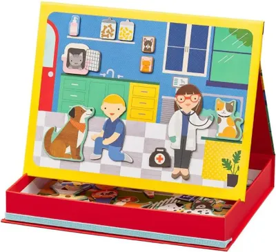 Produktbild von Petit Collage Magnetische Spielszene Tierklinik Golden Golden One Size