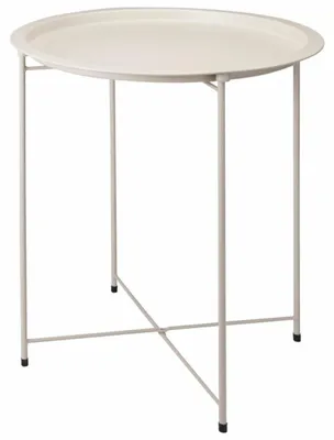Produktbild von HOWHOMELY | Couchtisch - Kaffeetisch - beige - 47 x 50 cm - aus Metall - Sofatisch - Praktisch