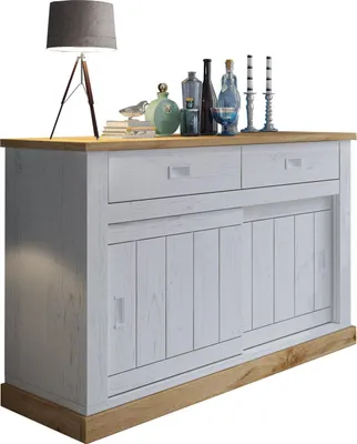 Immagine prodotto di Lupara - Credenza, 138x50x95h cm Bianco, 2 Cassetti