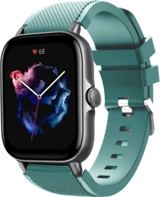 Produktbild von Strap-it Amazfit GTS 3 Silikonarmband (Piniengrün)