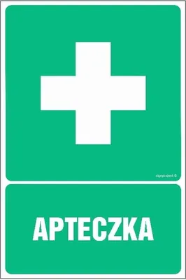 Obrázok produktu pre Tabuľa lekárničky 150x230 núdzové znamenie svietiace v noci + nálepky