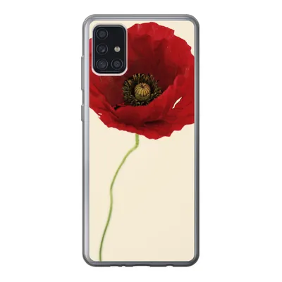 Produktbild von MuchoWow® Handyhülle Schutzhülle Hülle für Samsung Galaxy A52 5G Nahaufnahme einer roten Mohnblume Silikon Softcase Handy Hülle - Umschlag