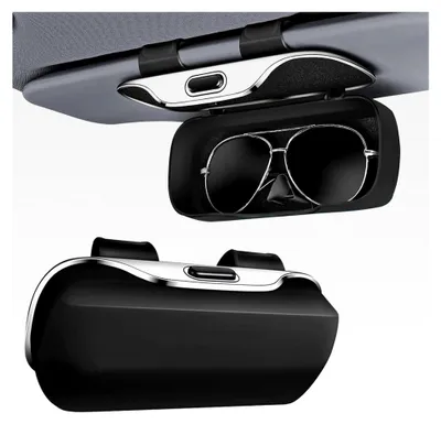 Produktbild von Brillenhalter für das Auto, Sonnenbrillenhalter für die Sonnenblende, Organizer mit Filzpolsterung für verschiedene Fahrzeuge