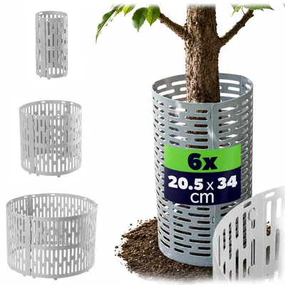 Zdjęcie produktu dla Osłona pnia KADAX 20 x 33 cm, zestaw 6 sztuk, osłona z tworzywa sztucznego chroniąca drzewa przed zgryzaniem przez zwierzynę, osłona pnia dla drzew owocowych