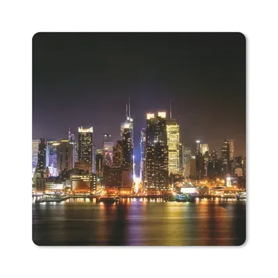 Produktbild von MuchoWow® Mauspad Mousepad New York - Manhattan - Skyline 20x20 cm - Mousepads - Maus Mat - Pad - Mausunterlage - Desk Mat - Bureauartikeln