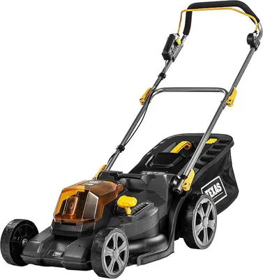 Produktbild von Akku Rasenmäher (44 cm Schnittbreite, zentrale 6-fache Höhenverstellung, Mulchkit, inkl. 2X 4 Ah Akku und Ladegerät)