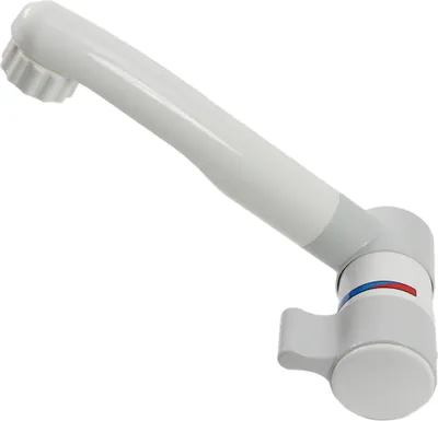 Image de Robinet mitigeur London Camping-car Caravane Camping + interrupteur orientable gris clair / blanc