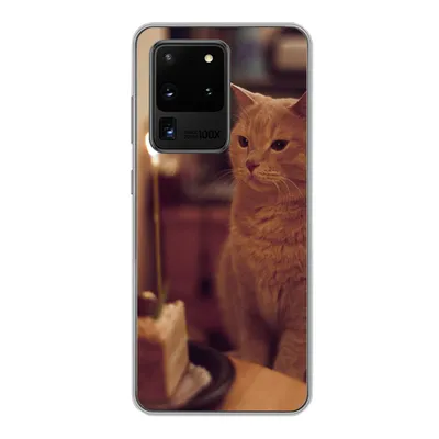 Produktbild von MuchoWow® Handyhülle Schutzhülle Hülle für Samsung Galaxy S20 Ultra Katze - Geburtstag - Kerze Silikon Softcase Handy Hülle - Karteninhaber