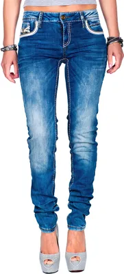 Produktbild von Cipo & Baxx Damen Jeans BA-WD343, Blau W27/L32