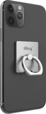 Produktbild von iRing Handyringhalterung finger - Handyring Abnehmbar - 360-Grad-Drehung - 180-Grad-Neigungsfunktion - Gletscher Silber