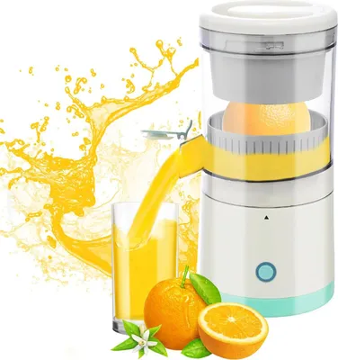 Produktbild von Elektrischer Entsafter Grün, tragbar, USB aufladbar, 350ml, BPA-frei, leise, Schnell, Frisch gepresster Saft, Fruchtmixer