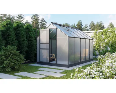 Produktbild von Vitavia Gewächshaus "Planet 6200" inkl. Fundament schwarz 6,2 m² 6 mm HKP
