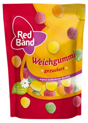 Image de Red Band petite gomme molle enrobée de sucre 200g