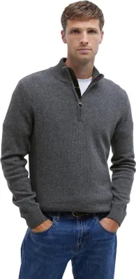 Produktbild von Barbour Pullover meliert grau Halbzip Wolle