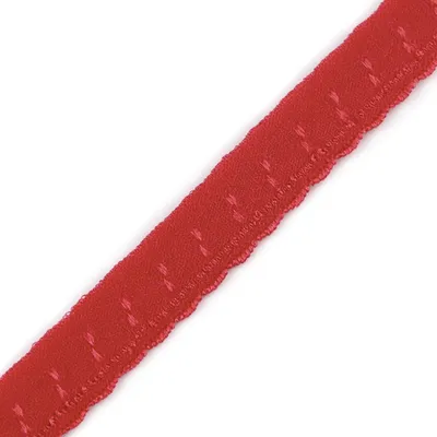 Wäschegummi Falzgummi Ziergummi 10mm Faltgummi ab 1m elastisches Einfassband Saumband rot