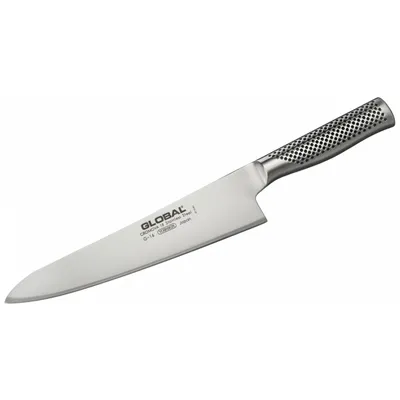 Produktbild von Global G-16 Kochmesser - 24 cm, Cromova 18 Stahl, breite Klinge