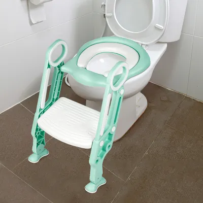Produktbild von Faltbar Toilettentrainer Kindertoilettensitz Rutschfest für Kinder Hellgrün