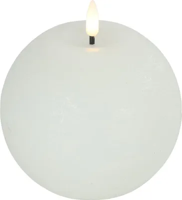 Image de Countryfield LED Bougie boule blanche 12x12x12,5cm - effet bougie réaliste
