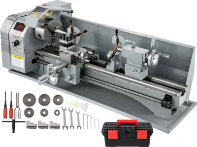 Obrázok produktu pre Kovový minisústruh 220 x 750 mm - 750W sústruh na kov - Presný mini sústruh na oceľ - Jednoduché obrábanie kovov