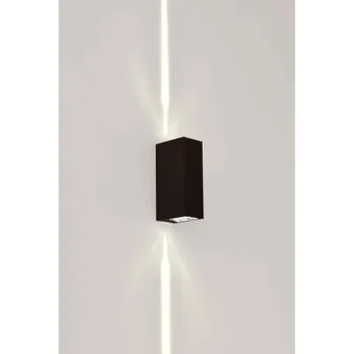 Produktbild von LED Wandleuchte Wandlampe schwarz Up&Down 6W 375lm warmweiß 2700K innen & außen IP54