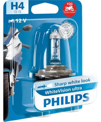 Obrázok produktu pre Philips WhiteVision Ultra Moto H4 PX26d 12 V 55 W (1 blister)
