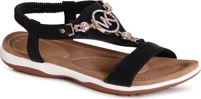 Produktbild von topschuhe24 3157 Damen Riemchen Sandalen Glitzer, Farbe:Schwarz, Größe:38 EU