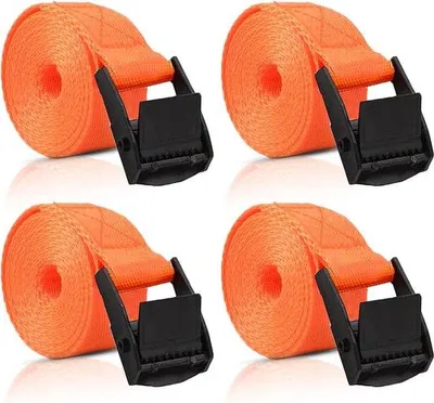Produktbild von Verstellbare Spanbanden 25 x 25 mm, 4er Pack für Fahrrad Motorrad Gepäck