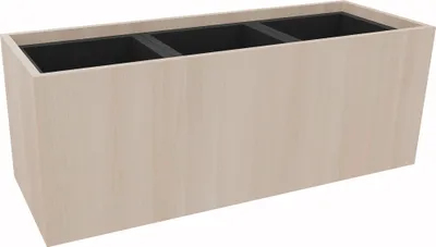 Produktbild von Pflanzgefäß 3er niedrig B1062xT380H400mm Akazie