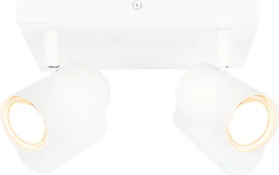 Produktbild von Ledvion - LED Deckenstrahler, Weiß 4-lights, Dimmbare, 5W, 2700K, Quadrat, GU10 Fassung, IP20, Kippbar, inkl. GU10 Lampe